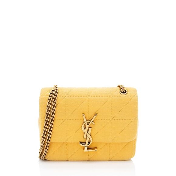 Saint Laurent Quilted Jersey Monogram Jamie Mini Shoulder Bag - Picture 1 of 16